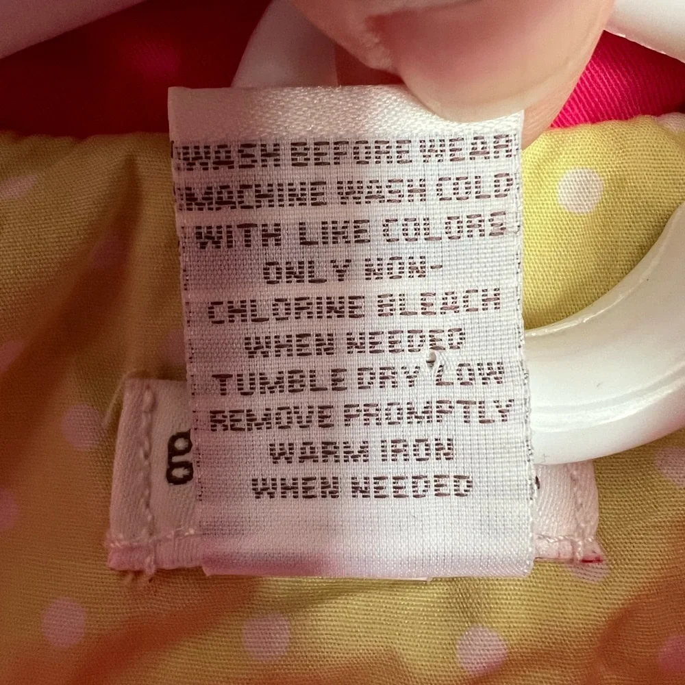 Oshkosh Pea Coat Girl's 2T Pink Long Sleeve‎ Green Lined Spring Easter Princess
